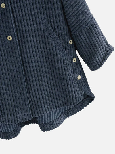 Plus size hooded cardigan with asymmetric hem