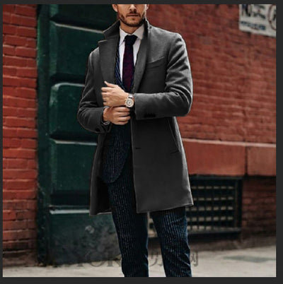 Classic style: elegant trench coat for modern men
