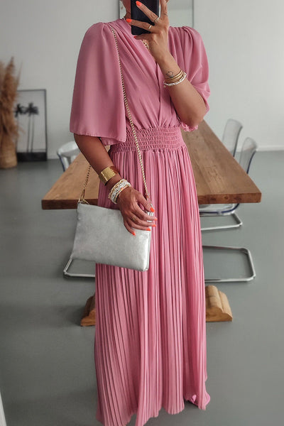 Brenda - Casual Loose V-Neck Solid Fabric Jumpsuits