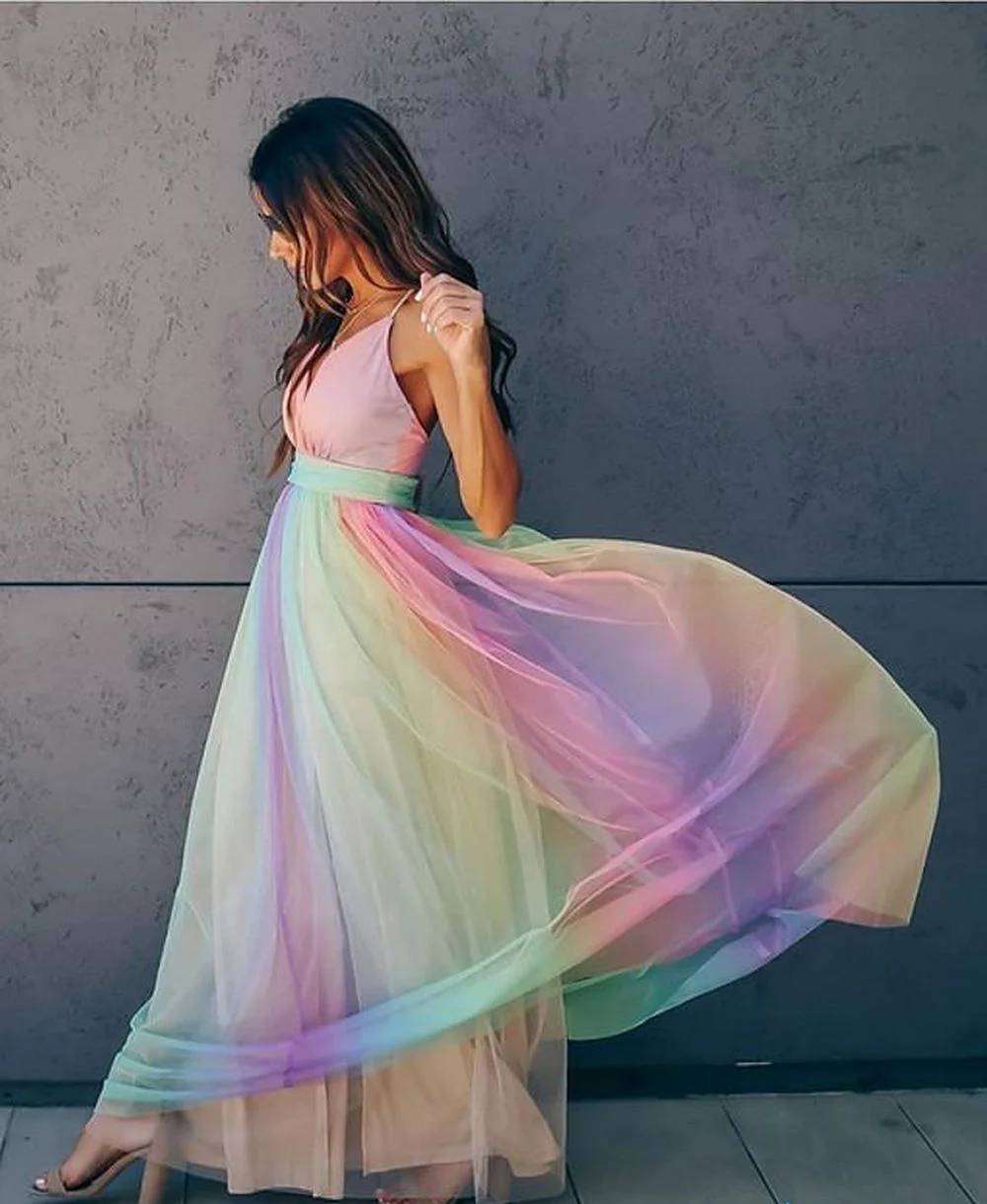 Arlette - Multicoloured strap dress