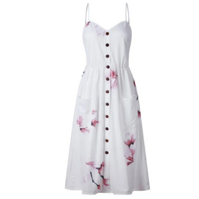 Long indigo robe - white