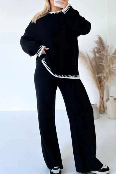 Isolde - Long-sleeved crew neck set for a casual look