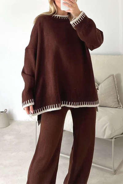 Isolde - Long-sleeved crew neck set for a casual look