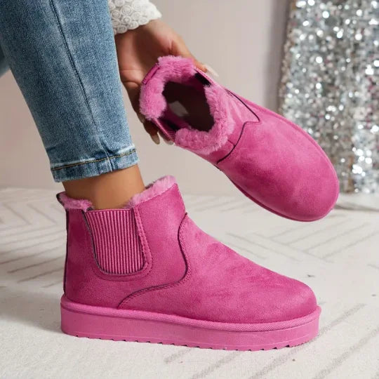 Classic plain boots with cropped tops