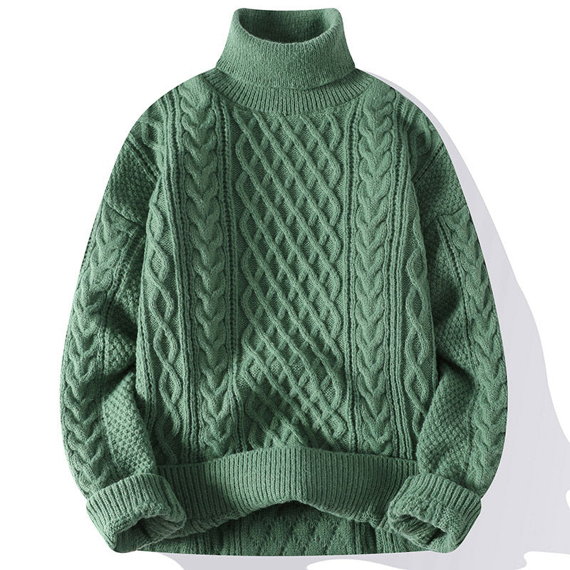 Warm turtleneck sweater for stylish men