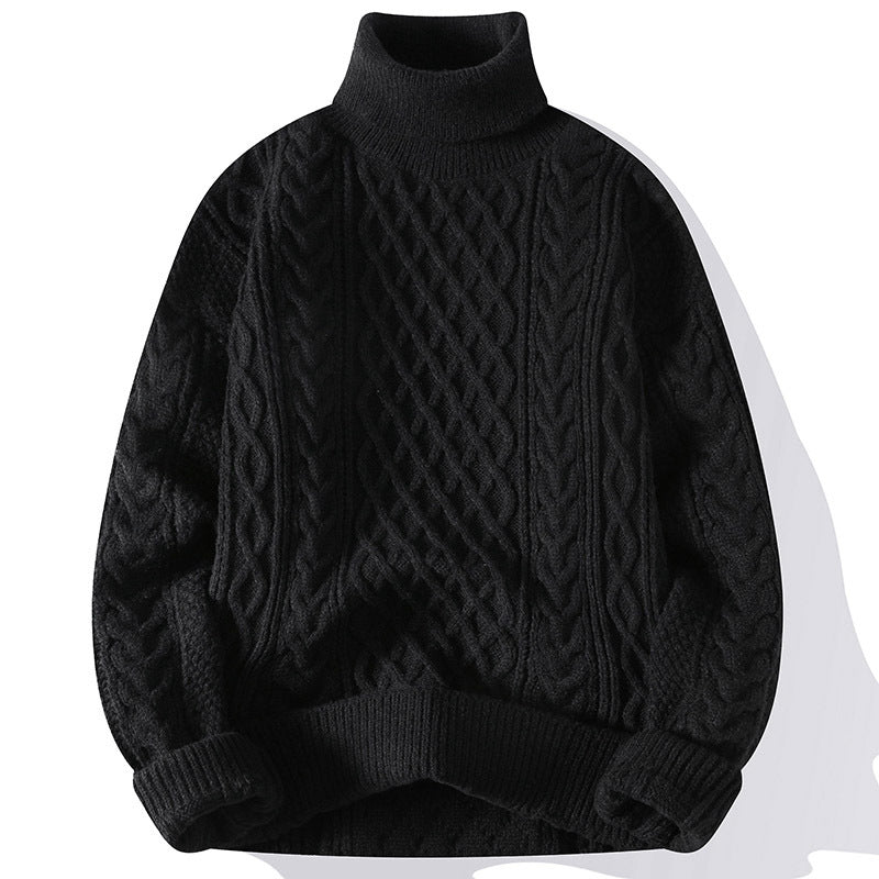 Warm turtleneck sweater for stylish men
