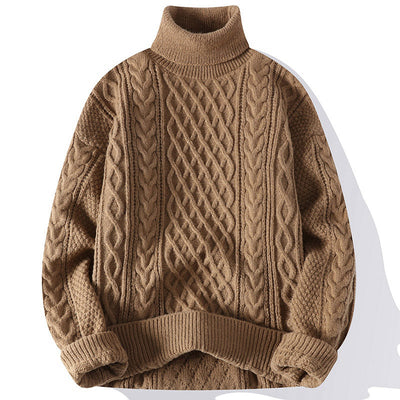 Warm turtleneck sweater for stylish men