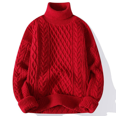 Warm turtleneck sweater for stylish men
