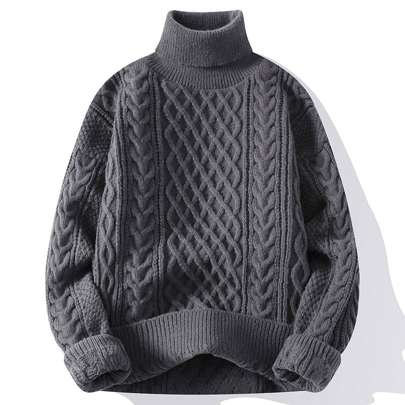 Warm turtleneck sweater for stylish men