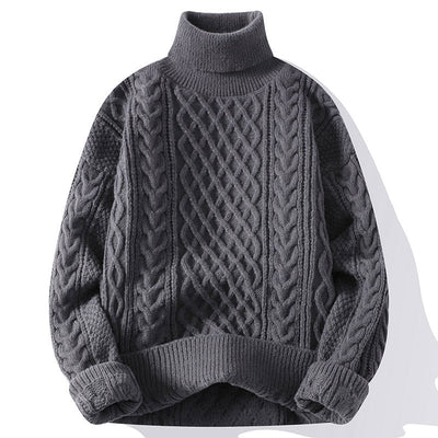 Warm turtleneck sweater for stylish men
