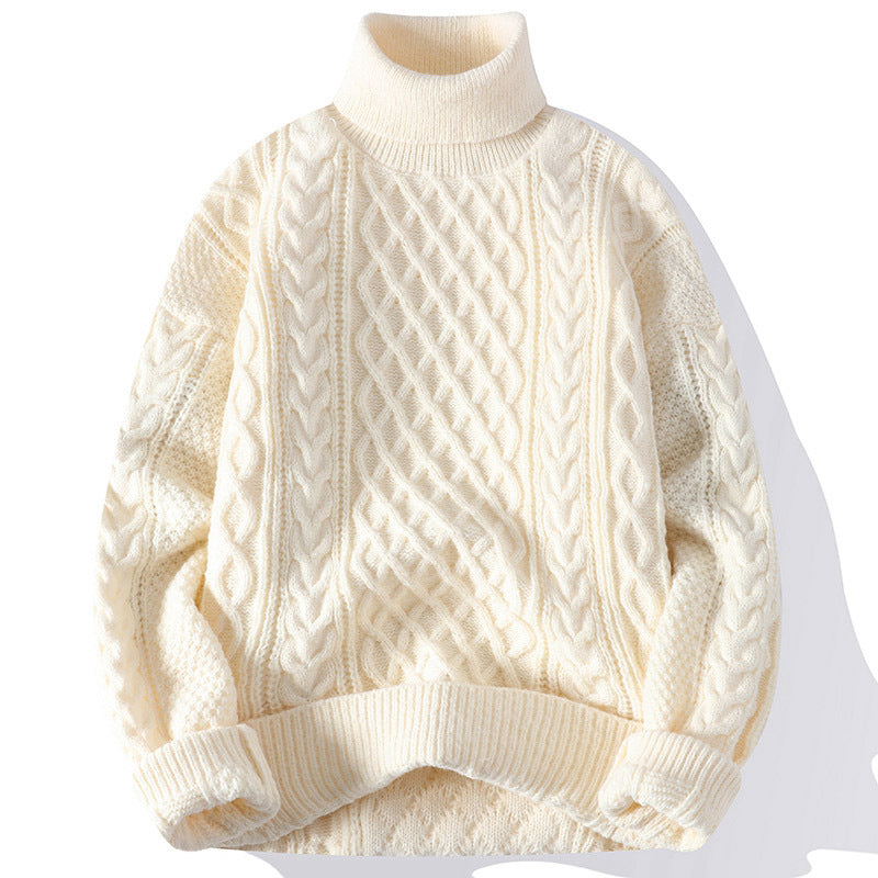 Warm turtleneck sweater for stylish men