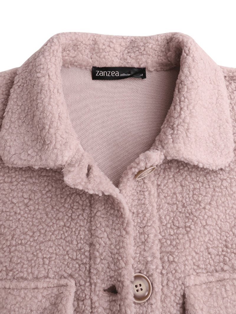 Women's Casual Long Coat with Loose Fit and Retro Lapel Style