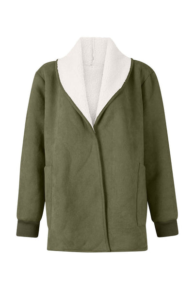 Long-sleeved thermal jacket with a classic collar for cool days