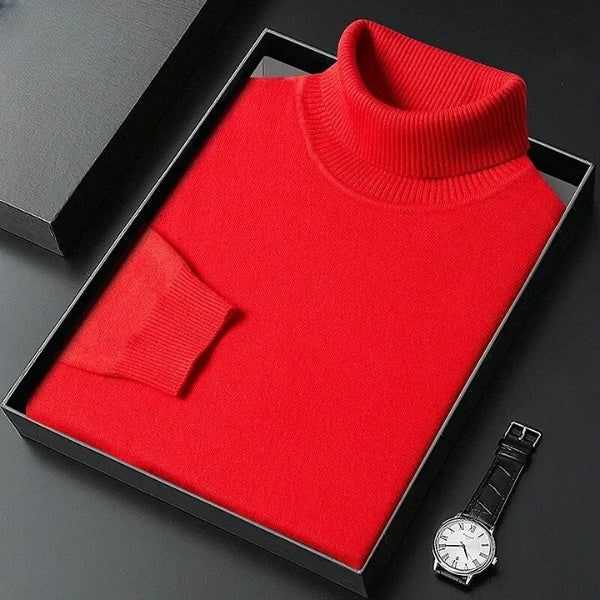 Fitted turtleneck sweater for autumn and winter