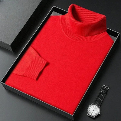 Fitted turtleneck sweater for autumn and winter