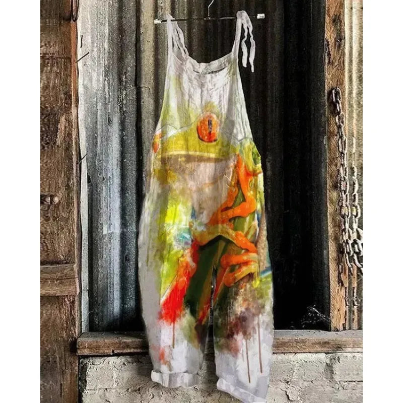 Maria - Sleeveless midi dress with Japanese floral print