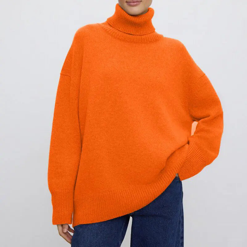 Sophisticated turtleneck knit sweater