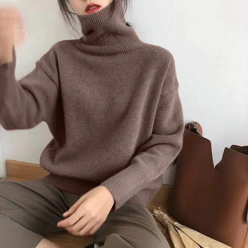 Sophisticated turtleneck knit sweater