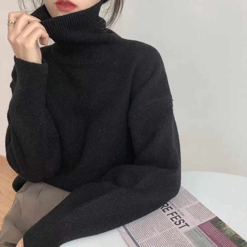 Sophisticated turtleneck knit sweater