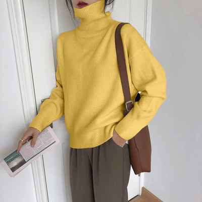 Sophisticated turtleneck knit sweater
