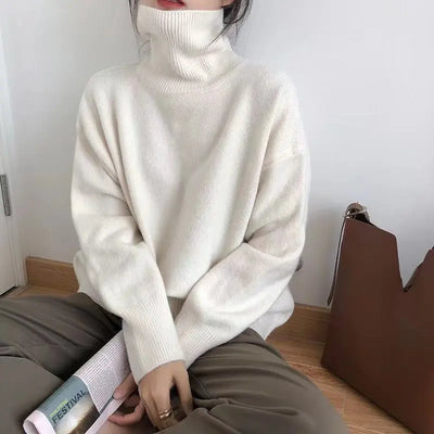 Sophisticated turtleneck knit sweater