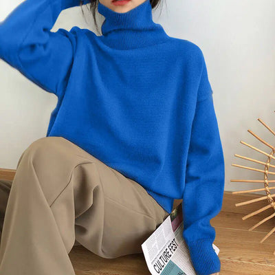 Sophisticated turtleneck knit sweater
