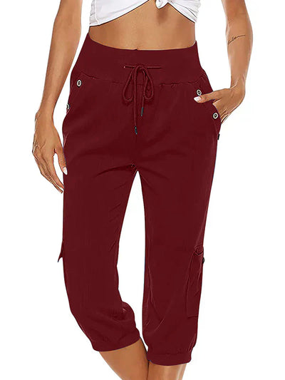 Vicky - Women's cargo pants with drawstring and elastic waist