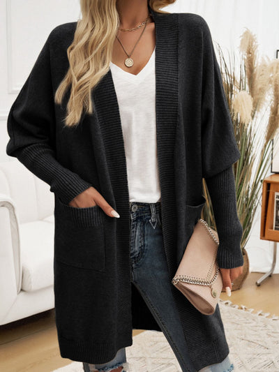 Long Sleeve Open Cardigan - Elegant and Warm Garment for All Occasions