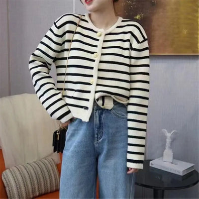 Brenda - Black Striped Jacket