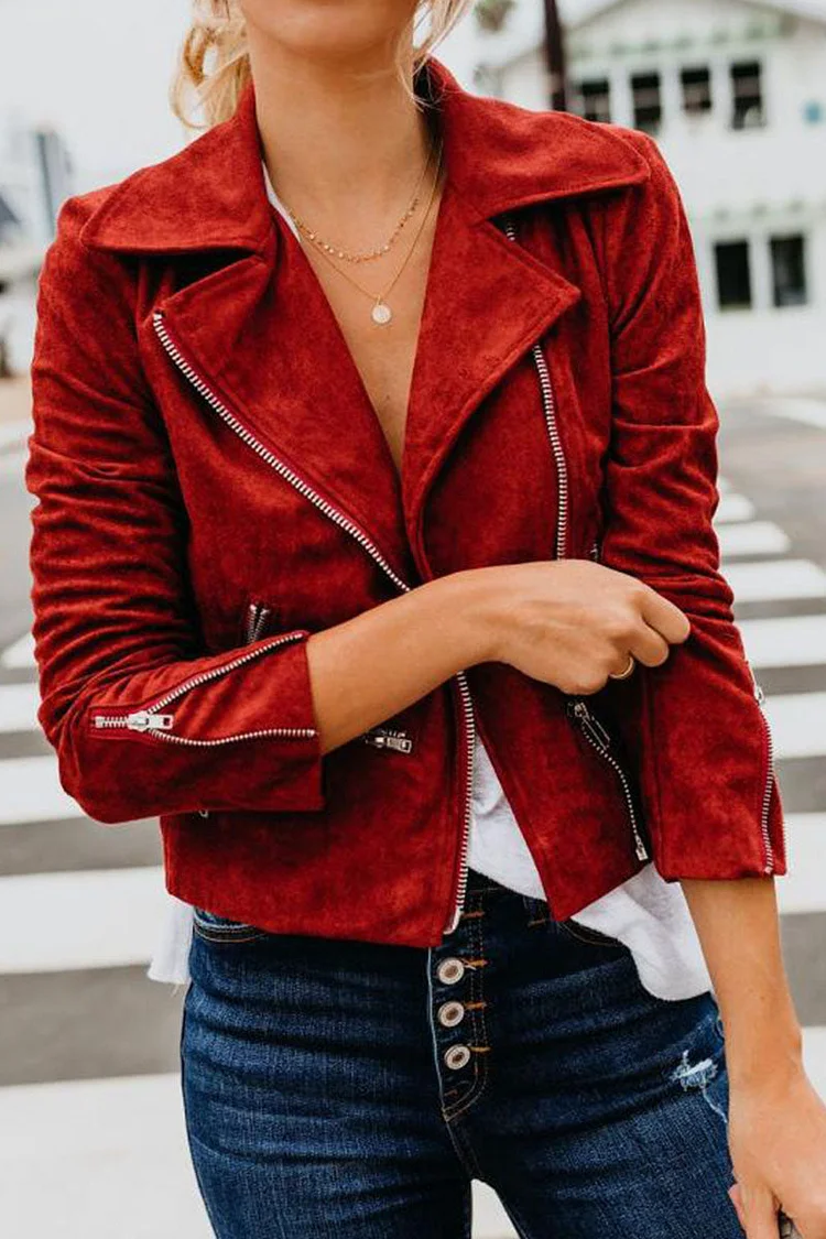 Lucia - Street Style Cardigan with Turn-Down Collar Knitted Coat