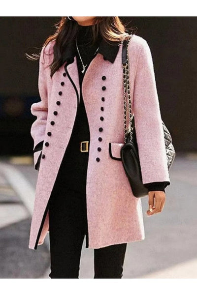 Lucia - Comfortable Pink Long Sleeve Open Front Cardigan