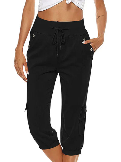Vicky - Women's cargo pants with drawstring and elastic waist