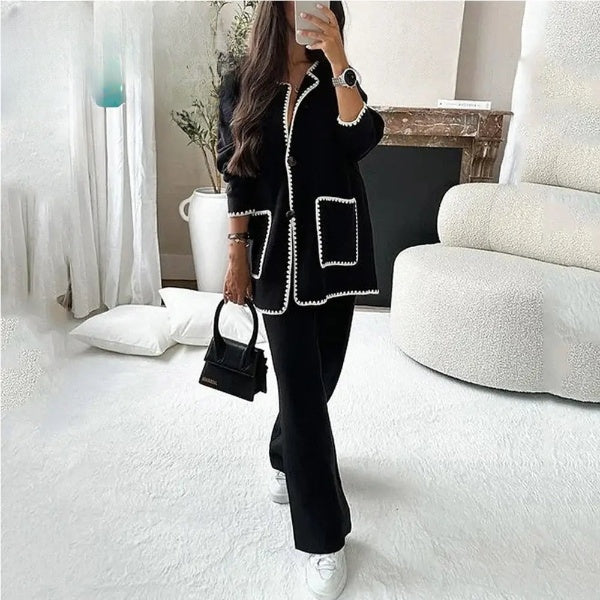 Karla - Two Piece Set - Long Sleeve Casual Suit