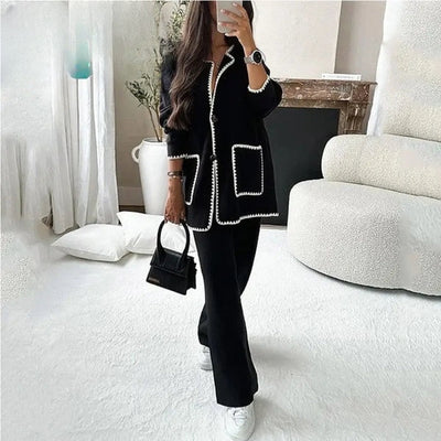 Karla - Two Piece Set - Long Sleeve Casual Suit