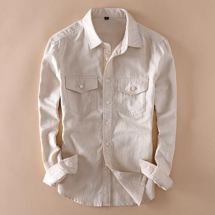 George - Men's Plain Button-Down Shirt