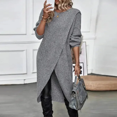 Gray crew neck sweater: a classic of comfort and style