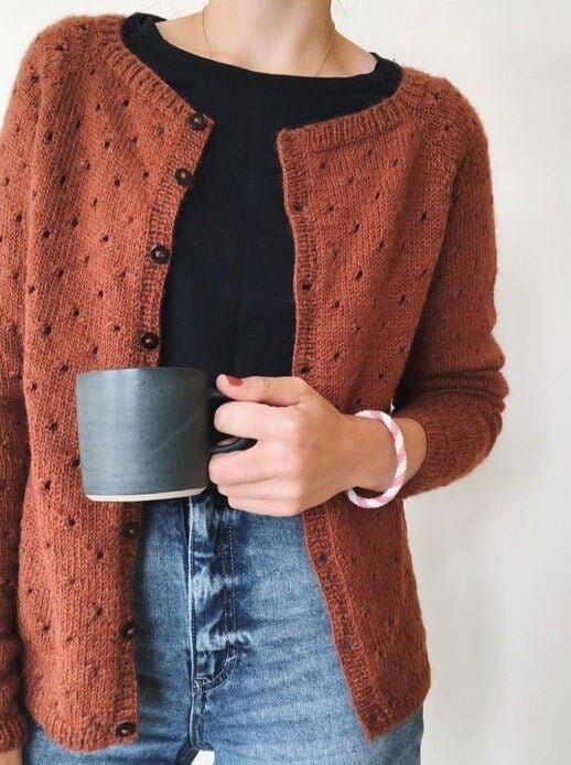 "My Size" style cardigan with long sleeves