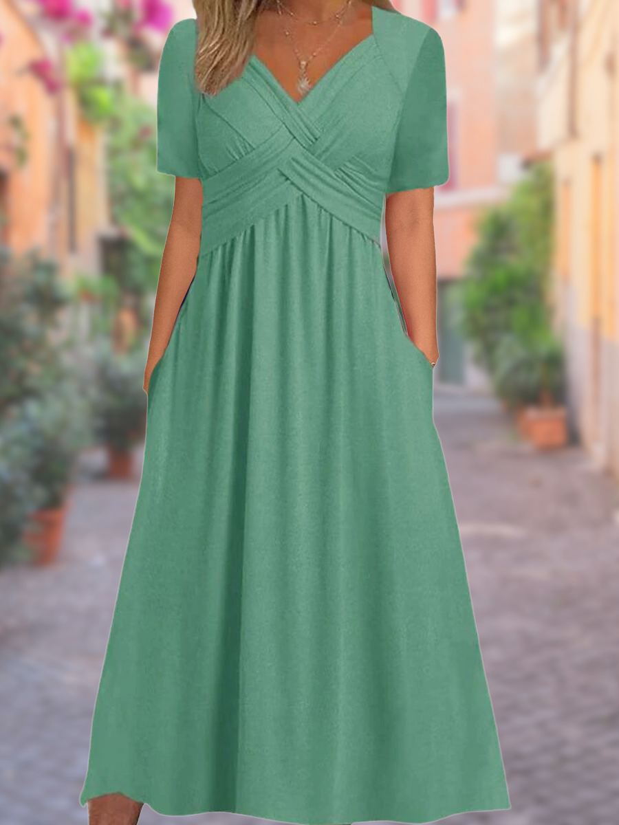 Élodie Lavin - Simple V-neck dress