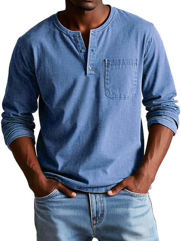 Men's long-sleeved shirt, casual and versatile style