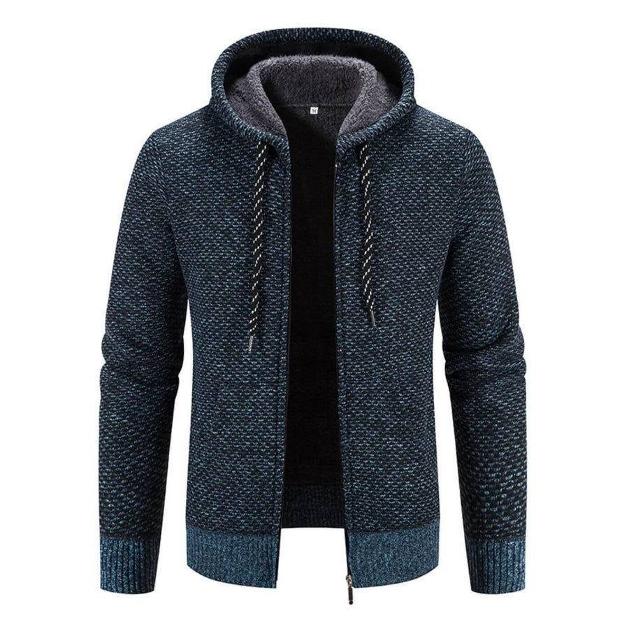 Men's winter jacket with hood and modern style