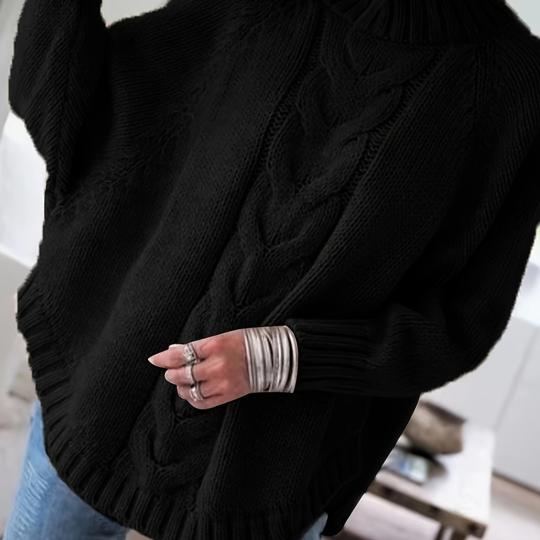 Women's warm turtleneck sweater