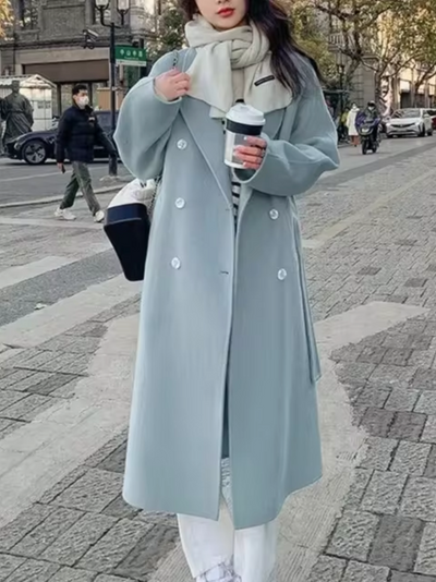 Women's long button-down coat, stylish and comfortable design