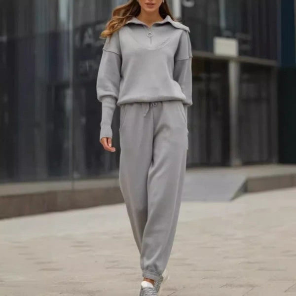 Two-Piece Set: Half-Zip Sweatshirt and Sweatpants