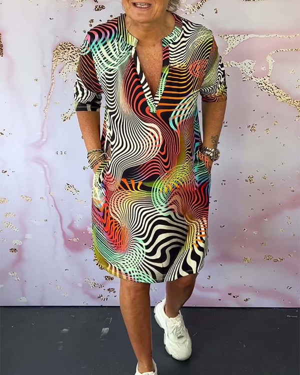 Clara - Colorful and Vibrant Printed Dress
