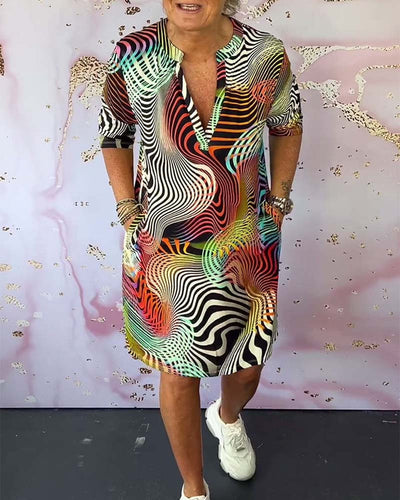 Clara - Colorful and Vibrant Printed Dress