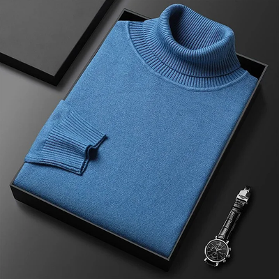 Fitted turtleneck sweater for autumn and winter
