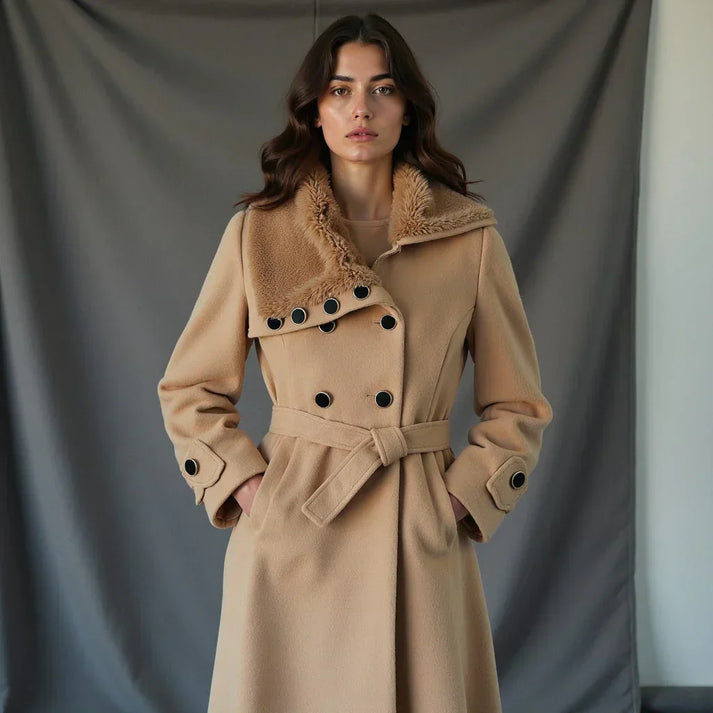 Warm women's winter coat designed for style and comfort