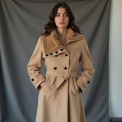Warm women's winter coat designed for style and comfort