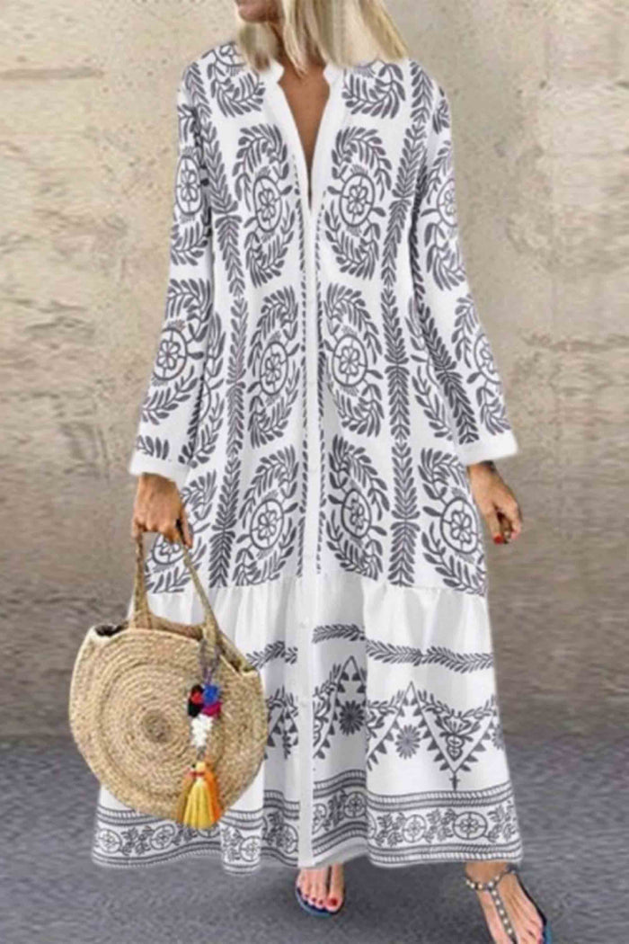 Karol - High-neck dress with print