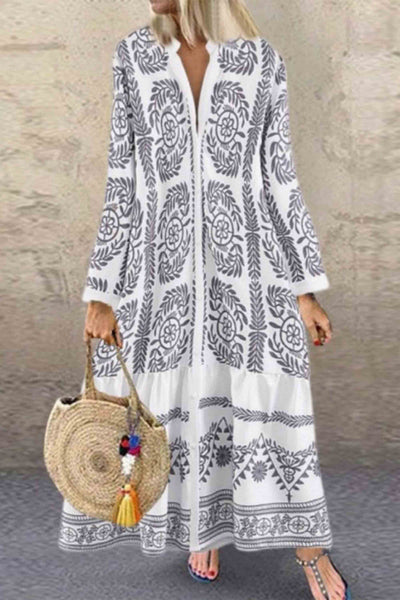 Karol - High-neck dress with print